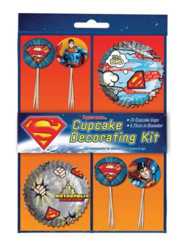 Superman Cupcake Decorating Kit - Click Image to Close